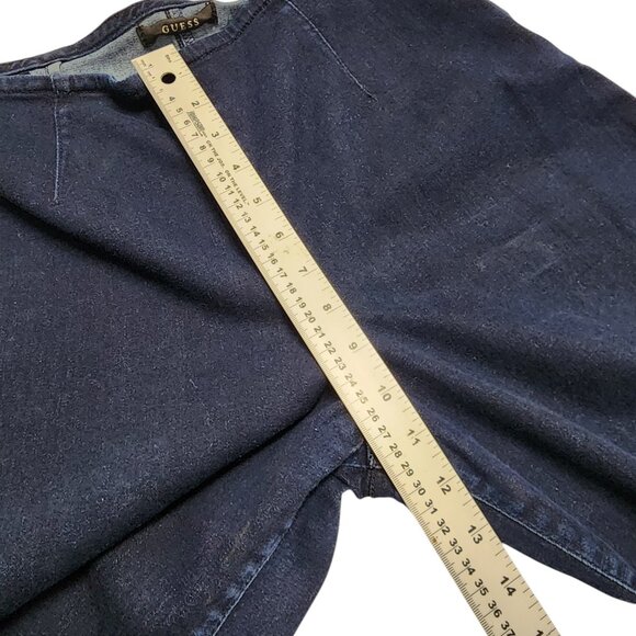 Guess Women's Size 30 Dark Wash High Waist Denim Bermuda Shorts Long Jean Shorts - Picture 8 of 13
